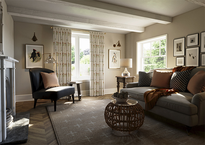 William Morris At Home Lily Flower Embroidery, Nettle - Made to Measure Curtains - Image 7